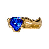 ゴールドプレートシグネチャーハートリング / Gold-Plate Signature Heart Ring (Standard)