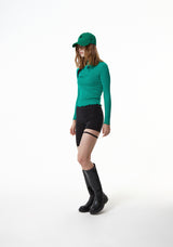 STRAP BIKER SHORTS (2 COLOR) (6682305888374)
