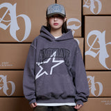 [24SS] STAR AE LOGO PIGMENT WASHING HOODIE PURPLE