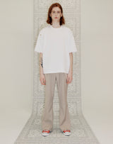 YELLOW TAP OVERSIZED T-SHIRT WHITE (6691421290614)