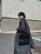 [WOOL 50%] [MADE] wool maxi trench mac coat