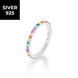 [S925]2㎜テニスリング/[S925] 2MM Vivid Tennis Rilng (silver)