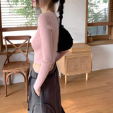 Papi Two-Way reversible Balletcore Ribbon Long-Sleeved Knitwear