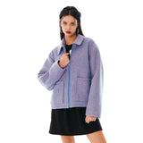 スターダストボークルウールジャケット / Stardust Boucle Wool Jacket [Dusty Blue]