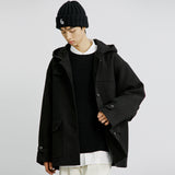 ウールブレンドフィールドフードコート / WOOL BLENDED FIELD HOOD COAT BLACK