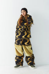 ウェーブベルベットスーパーワイドボックスパンツ / BSR2223FWPT015 ZGZG WAVE VELVET SUPER WIDE BOX PANTS GOLD
