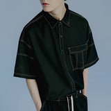 フロントポケットワークシャツ/FRONT POCKET WORK SHIRT_BLACK