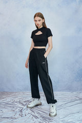 HIDE Cutting Sweat Pants (Black) (6570991648886)