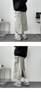 Lacotant String Banded Back Slit Long Skirt
