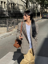 Vichy check pattern blazer