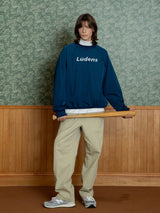 Nylon Raglan Crewneck_Indigo Blue