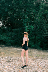 ラッフルマルチトリコットスパンロングチューブトップ/ruffle multi tricot span long tube top (black)