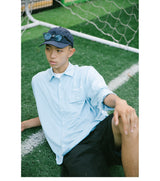 DAKYAM 2023 A/W フットボールパターンサッカールーズクールドライスポーツシャツ