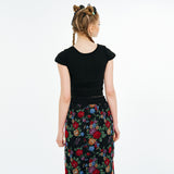 ローズバタフライTシャツ / Rose Butterfly T-shirt [Black]