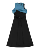 チェーンリンクレイヤードドレス / Chain Link Layered Dress _ Teal