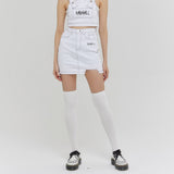 DENIM COLOR MATCHING STITCH SKIRT (6682521108598)