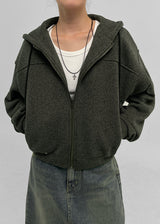[MADE] Delsey Brushed Hooded Zip-up