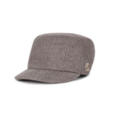 VA Square Stud Wool Bellboy Cap / Brown