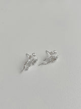 [シルバー925]リボンフリルピアス