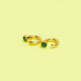 ワンポイントフープピアス / One Point Hoops_Gold