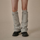 Drawstring Cotton Leg Warmers (3Colors)