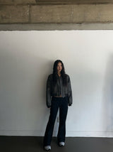 Hazelnut leather jacket