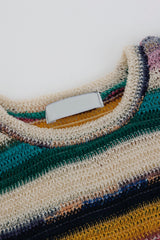 Pop stripe knit T 