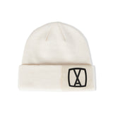 VA Square Big Label Beanie / Ivory