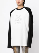 ベアテキストアートロングスリーブラグランTシャツ