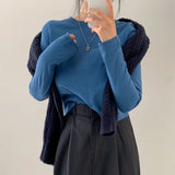 [BELLIDE MADE] MULTI-Half CROPED PLAIN LONG SLEEVE