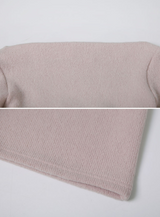 Rose Boat Neck Knit T-shirt + Tie Set (5color)