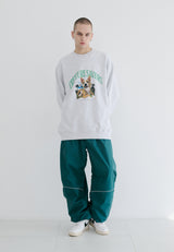 ラッキージャングルクルーネック / BSR2223FWPO068 LUCKY JUNGLE CREWNECK HEATHER GREY