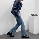 MOブーツカットオープンデニムパンツ/MO bootcut open denim pants