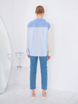 COLOR BLOCKING STRIPE SHIRT (6580073660534)