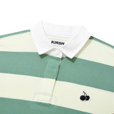 キルシースモールチェリーラグビーボーダーラインフーディー／UNI SMALL CHERRY RUGBY SHIRT KA [GREEN] (6597388664950)