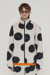 COIN JACQUARD FLEECE JACKET / IVORY (6601036267638)