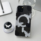 Black Butterfly Magsafe Phone Case Bead Tok Set