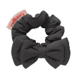 CUSHIONY RIBBON HAIR SCRUNCHY (BLACK)