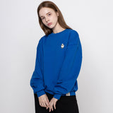 ダックフラワー刺繡スマイルスウェットシャツ/Duck Flower Embroidered Smile Sweatshirt