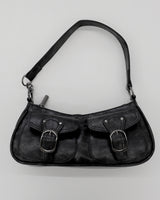 Nait Vintage Washed Leather Pocket Cross Shoulder Bag