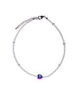 クリスタルハートミービーズチョーカーネックレス / Crystal Heart Me Beaded Choker Necklace