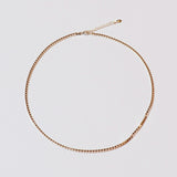 シルバーボクシーネックレス / silver boxy necklace (yellow gold plated / platinum gold plated)