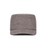 VA Square Stud Wool Bellboy Cap / Brown