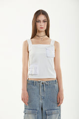 ベルトスリーブレストップ / BELT SLEEVELESS TOP