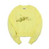 チェリープラネットグラフィッククロップスウェットシャツ / CHERRY PLANET GRAPHIC CROP SWEATSHIRT [YELLOW]