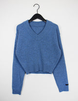 ウールVネッククロップニット/Wool V-neck Crop Knit (10color)