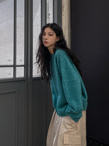 (UNISEX)シュガーアルパカヘアニット