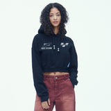 レーシングウォーマー クロップ フード / RACING WARMER CROP HOODIE (BK)