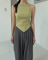 スラブホルタースリーブレス / Slub Halter Sleeveless (4color)