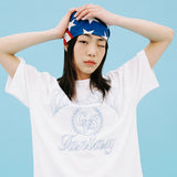 UNIVERSITY EMB SS TEE CHARCOAL(CV2CMUT516A) (6691457695862)